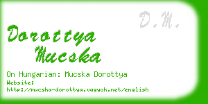 dorottya mucska business card